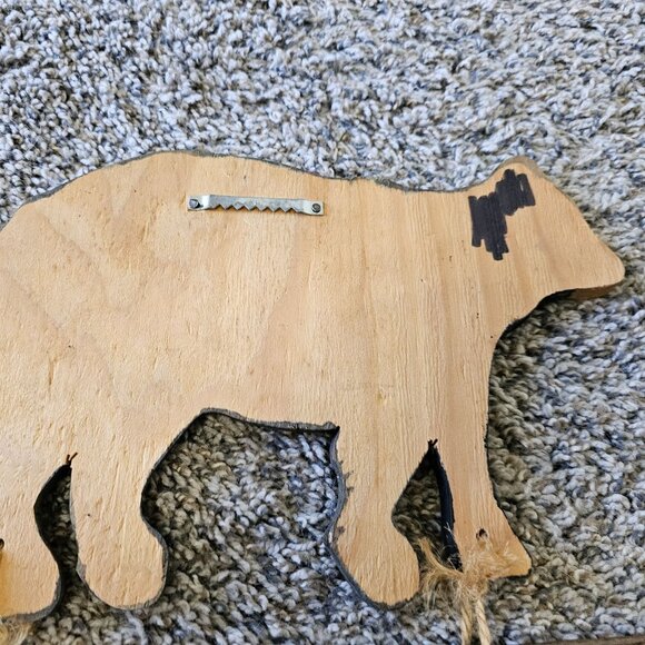 Bear Creek Lodge Wooden Bear & Pine Tree Wall Hanging Decor Cabin Rustic - Picture 9 of 9